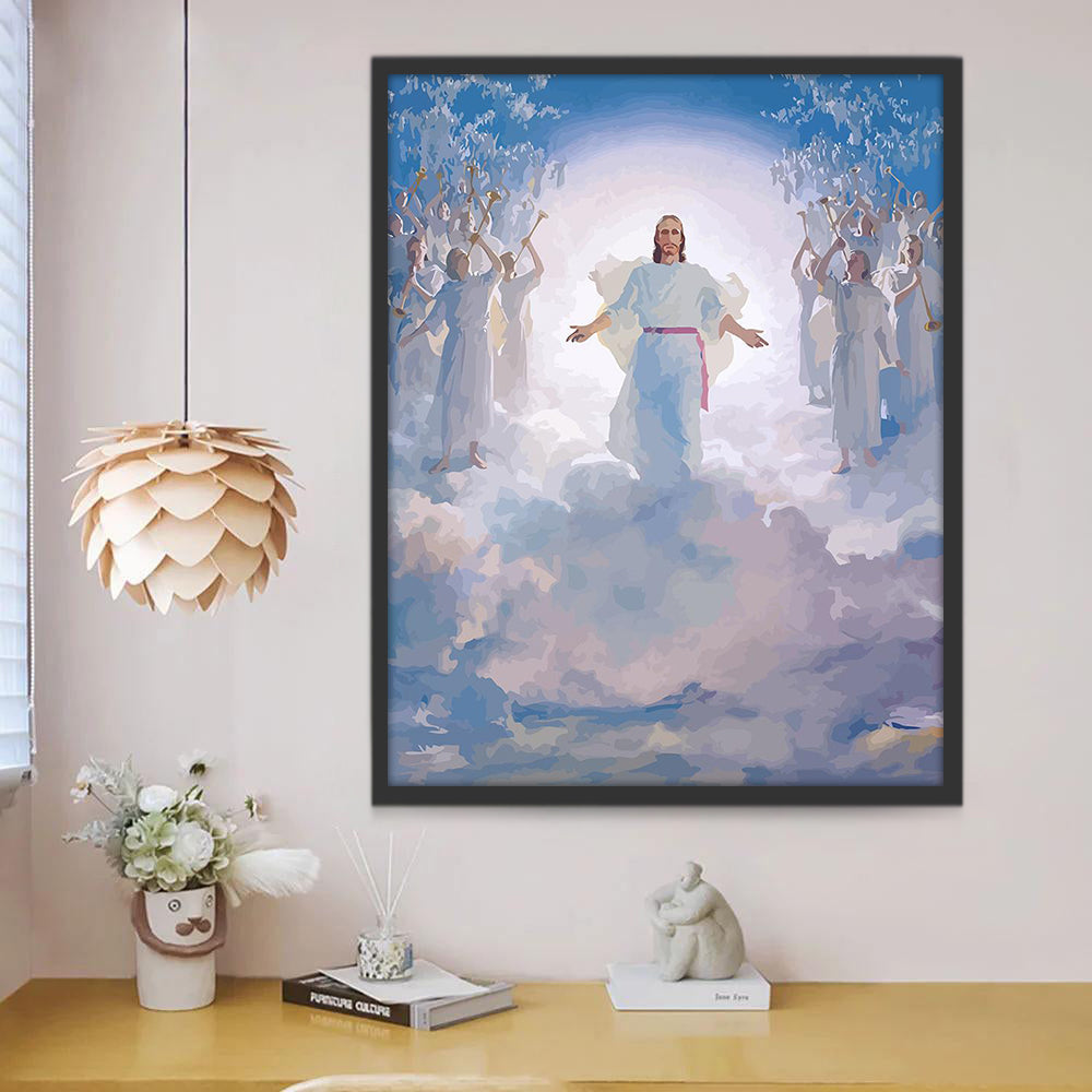 De Menigten in de Wolken Christendom Schilderen op Nummers