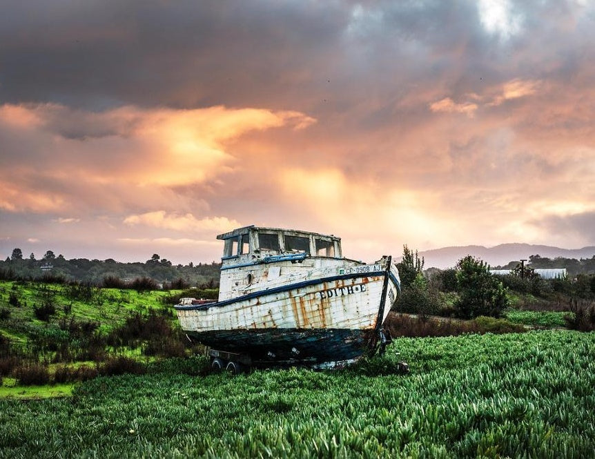 De Oude Boot Gestrand in de Wildernis Schilderen op Nummers