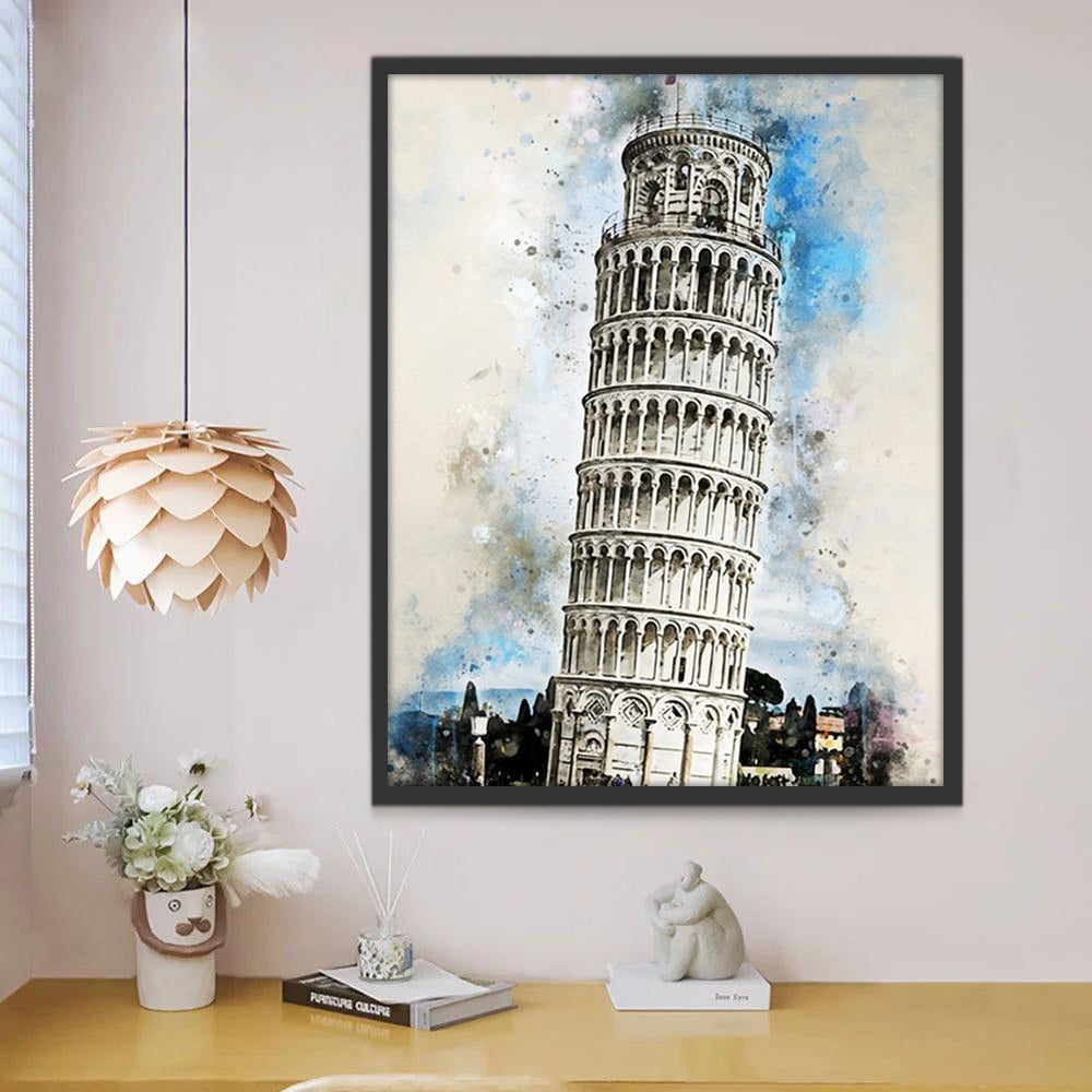 De Scheve Toren van Pisa Schilderen op Nummers