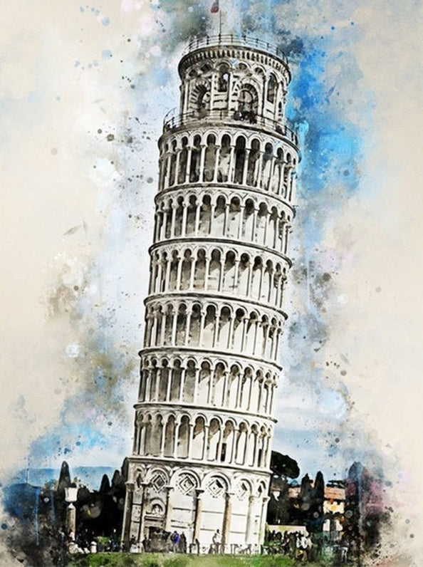 De Scheve Toren van Pisa Schilderen op Nummers