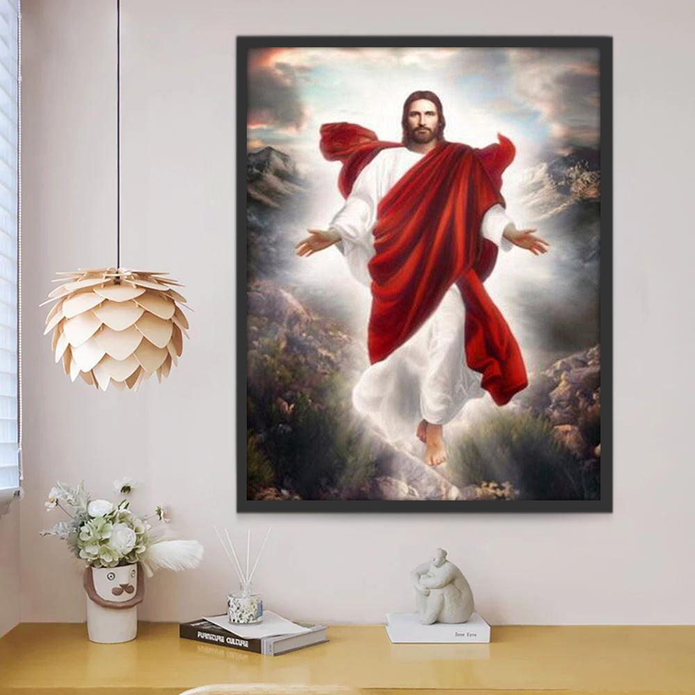 De Stralende Jezus Christendom Schilderen op Nummers