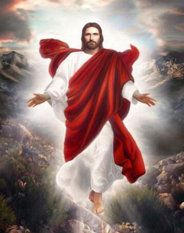 De Stralende Jezus Christendom Schilderen op Nummers