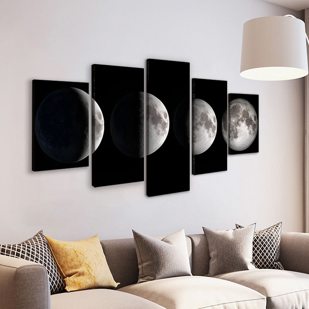 De Verandering van de Maan 5 Platen Schilderen op Nummers