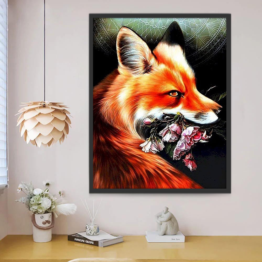 De Vos met Bloemen Schilderen op Nummers