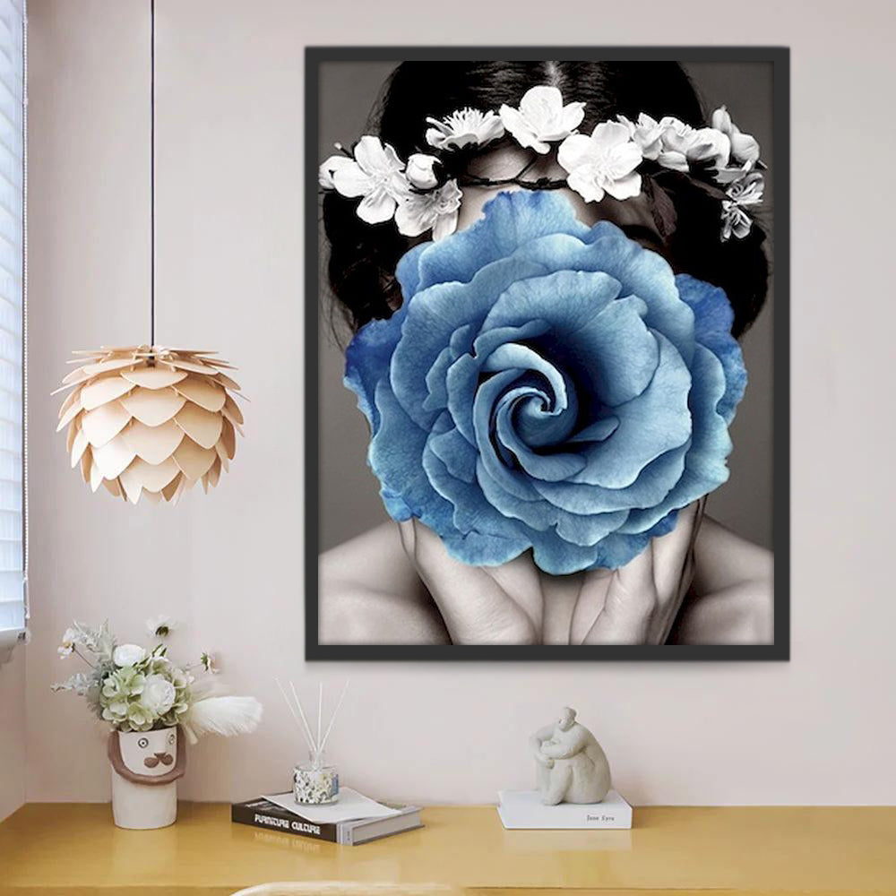 De Vrouw met de Blauwe Bloem Schilderen op Nummers