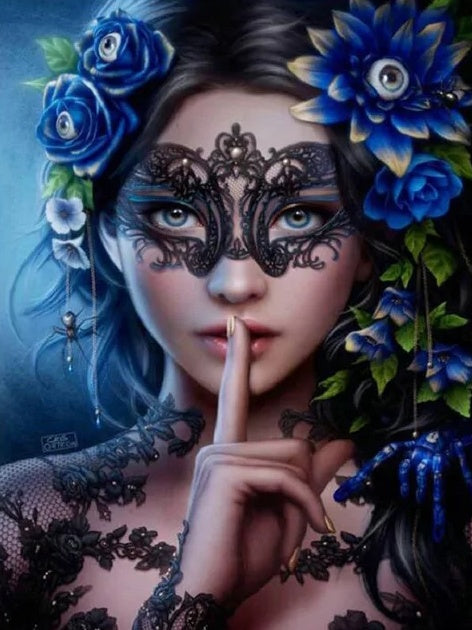De Vrouw met het Masker Schilderen op Nummers
