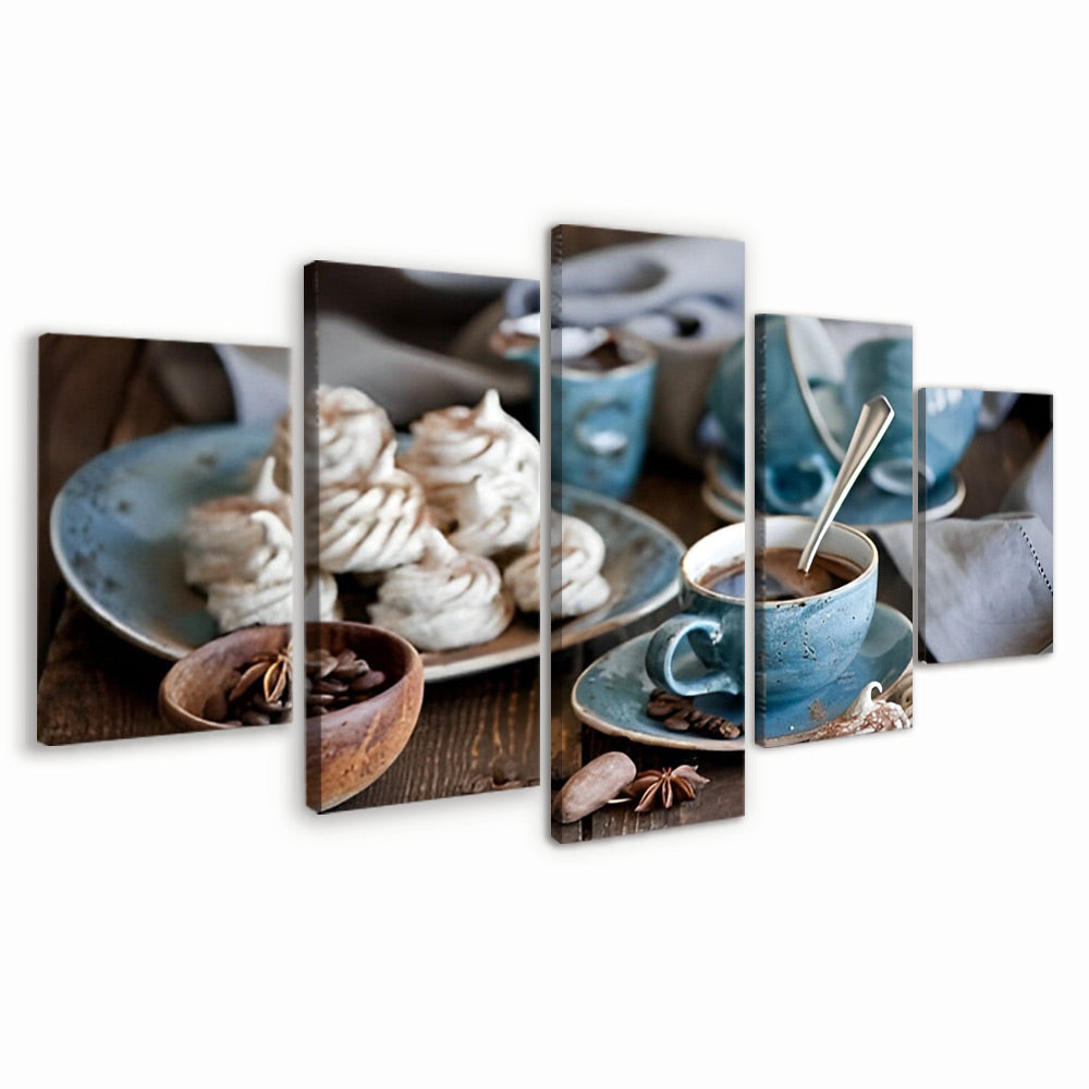 Desserts en Koffie 5 Platen Schilderen op Nummers