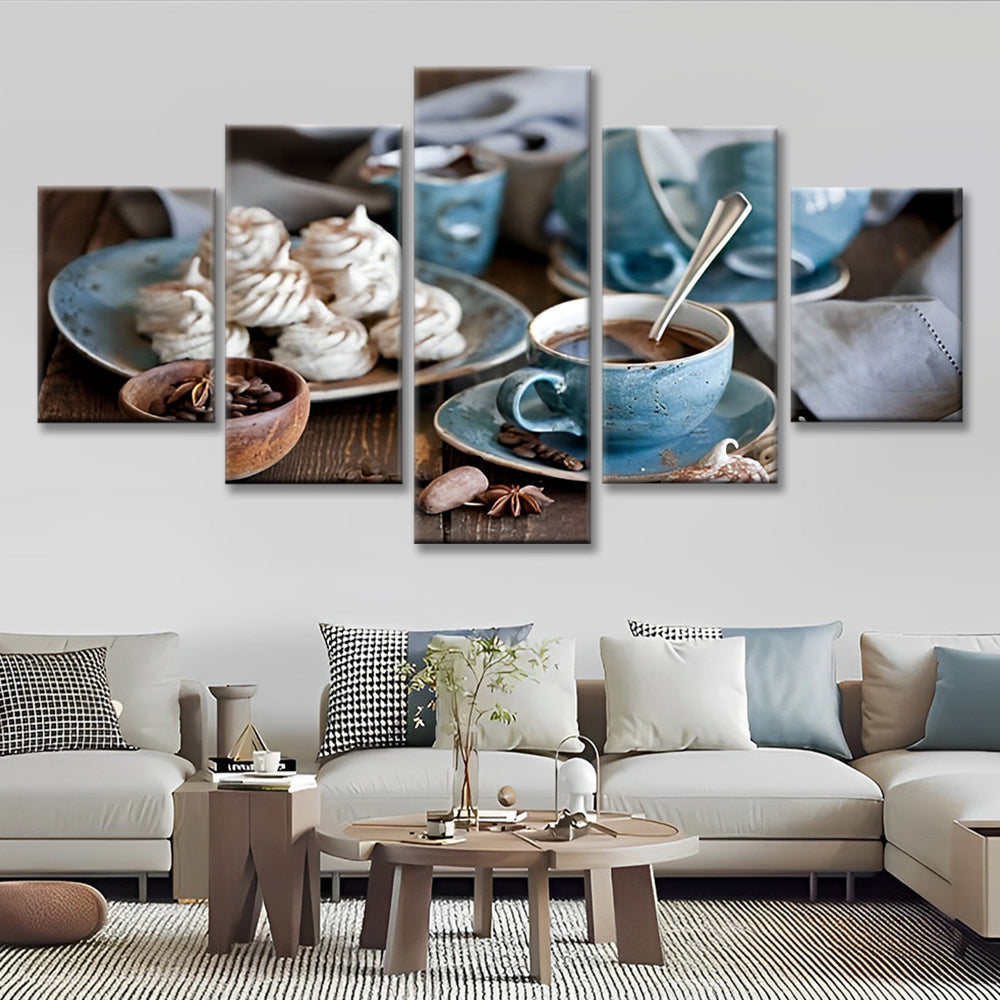 Desserts en Koffie 5 Platen Schilderen op Nummers