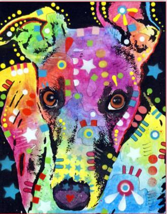 Dier Hond Pop Art Schilderen op Nummers