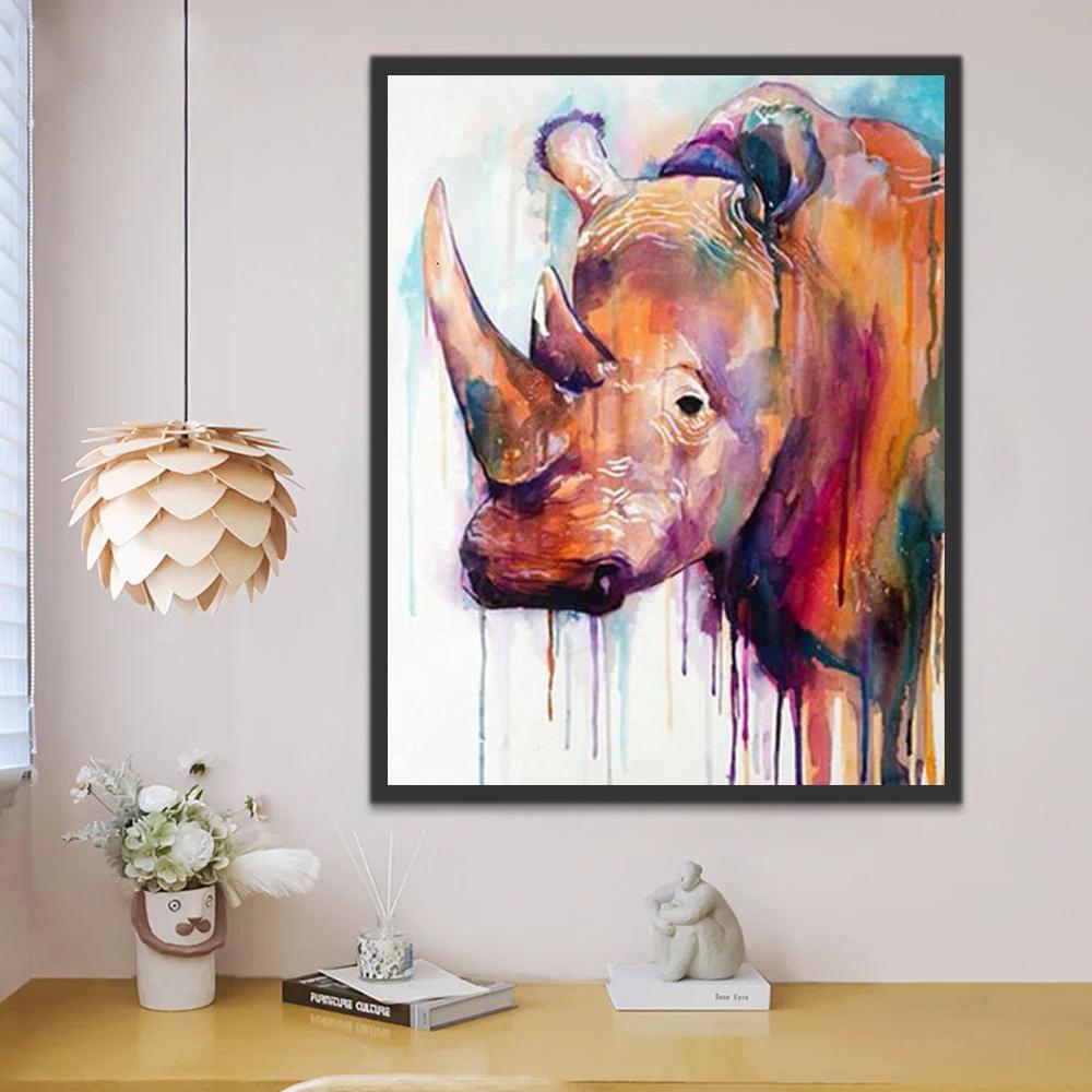 Dier Neushoorn Schilderen op Nummers