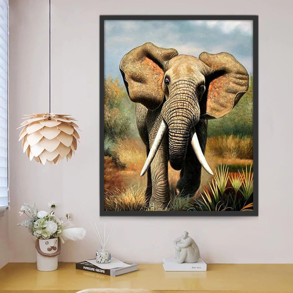 Dier Olifant Schilderen op Nummers