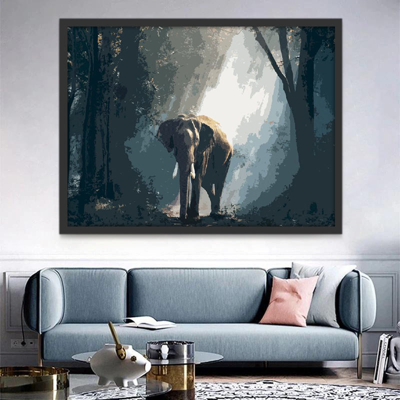 Dier Olifant Schilderen op Nummers