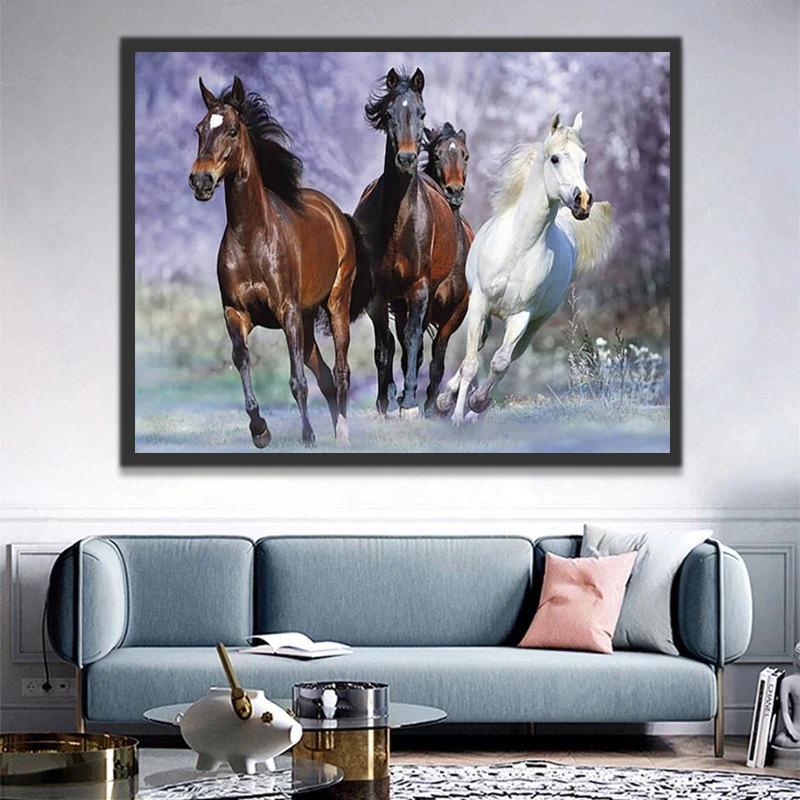Dier Paarden Schilderen op Nummers