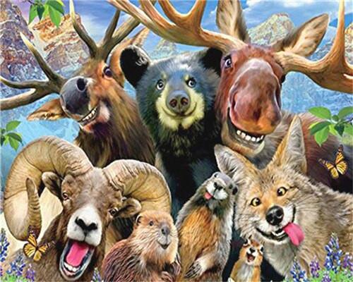 Dieren Herten Schilderen op Nummers