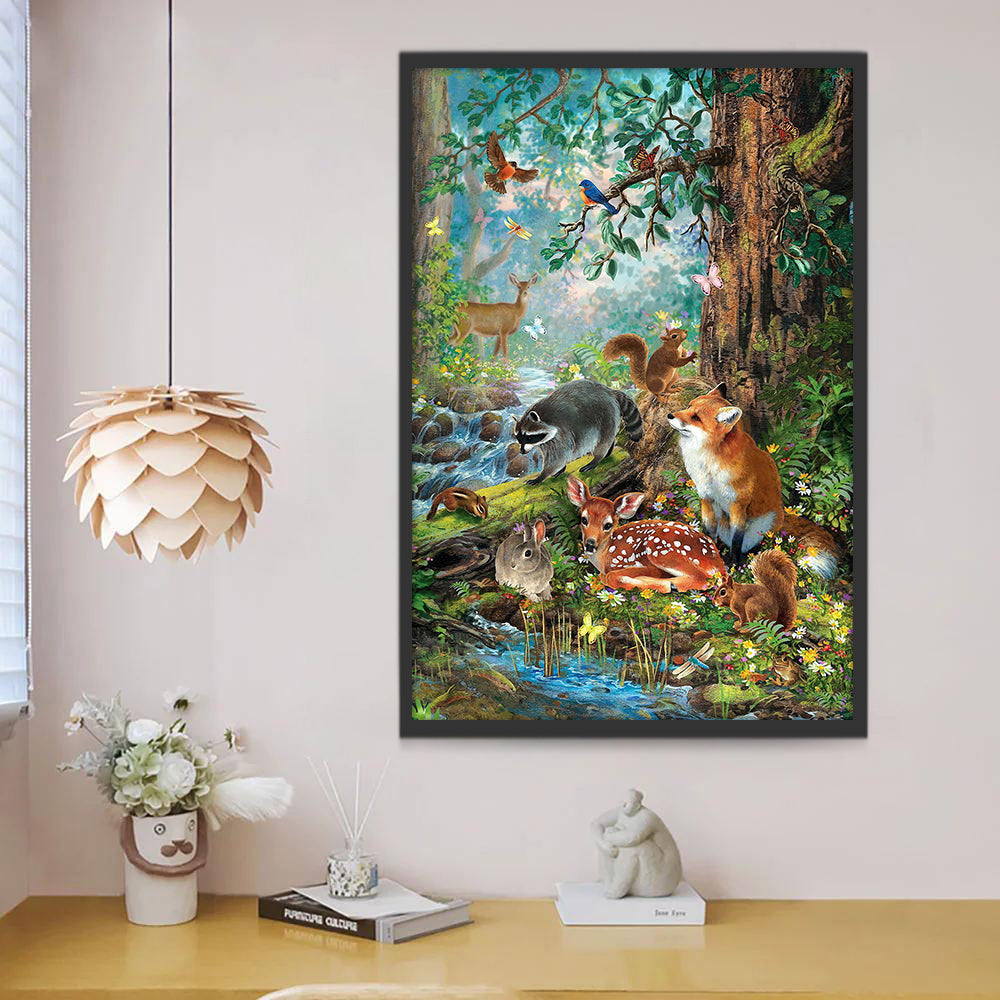 Dieren in het Woud Schilderen op Nummers
