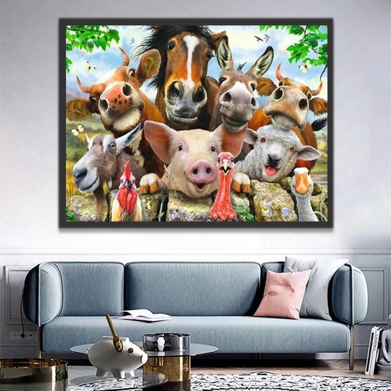 Dieren op de Boerderij Schilderen op Nummers