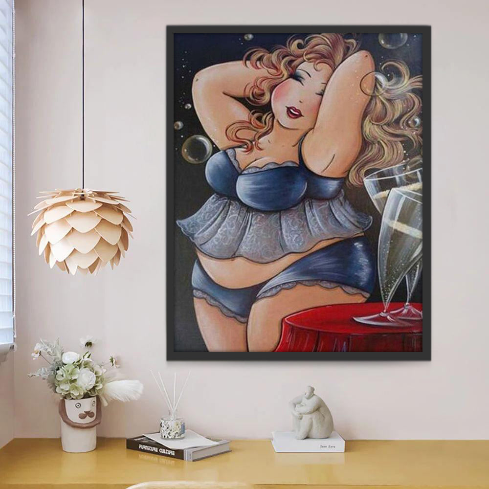 Dikke Dames en Wijn Schilderen op Nummers