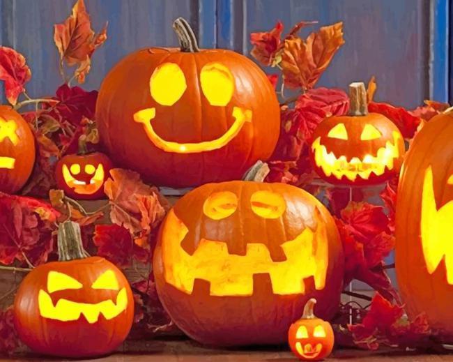 Diverse Jack-o'-lantaarns Schilderen op Nummers