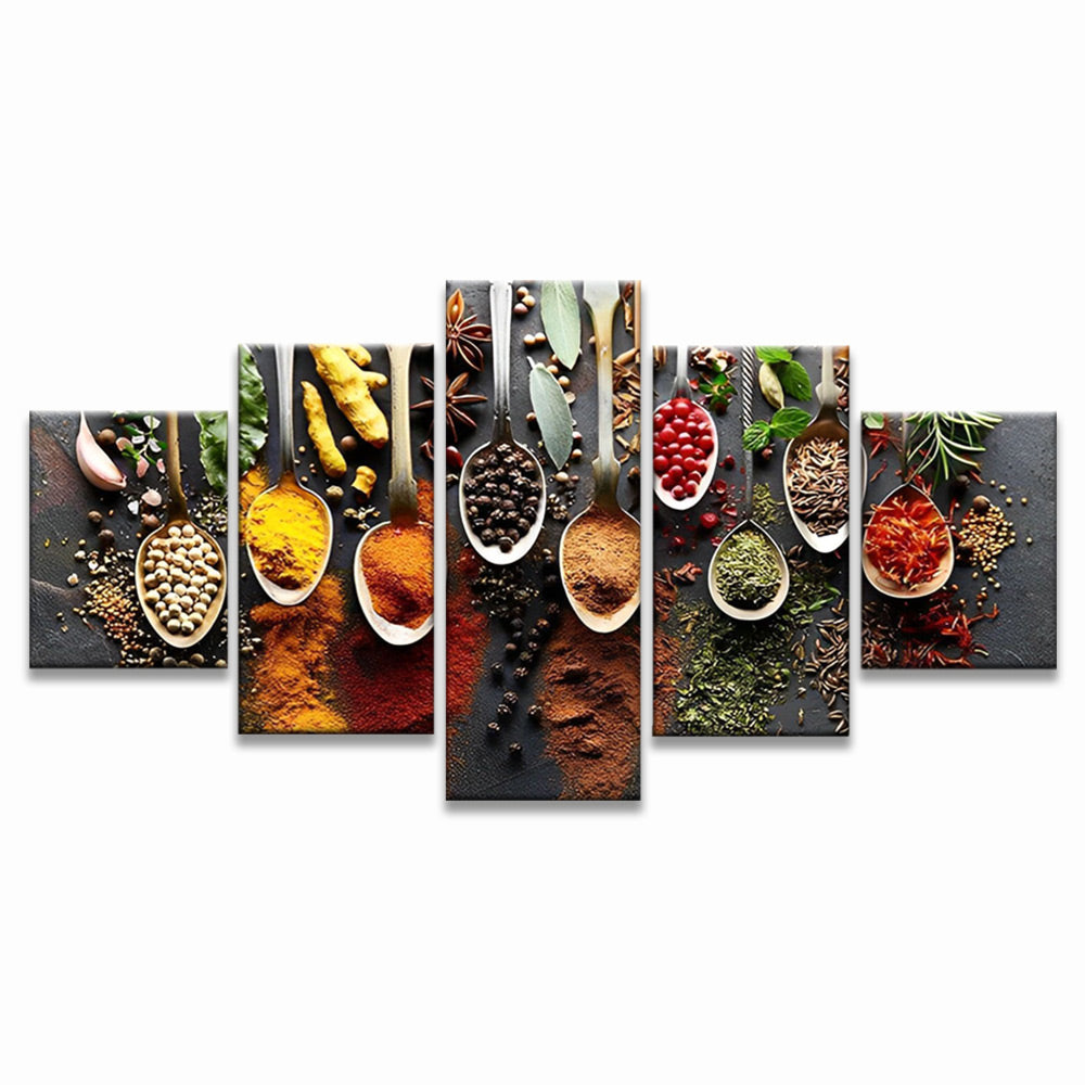Diverse Kruiden 5 Platen Schilderen op Nummers