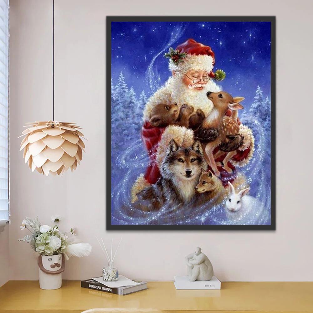 Diverse Schattige Dieren en Santa Claus Schilderen op Nummers