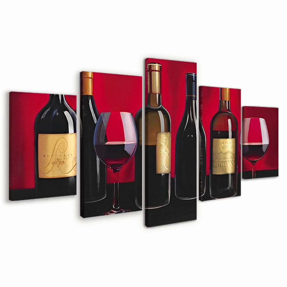 Diverse Soorten Alcohol 5 Platen Schilderen op Nummers