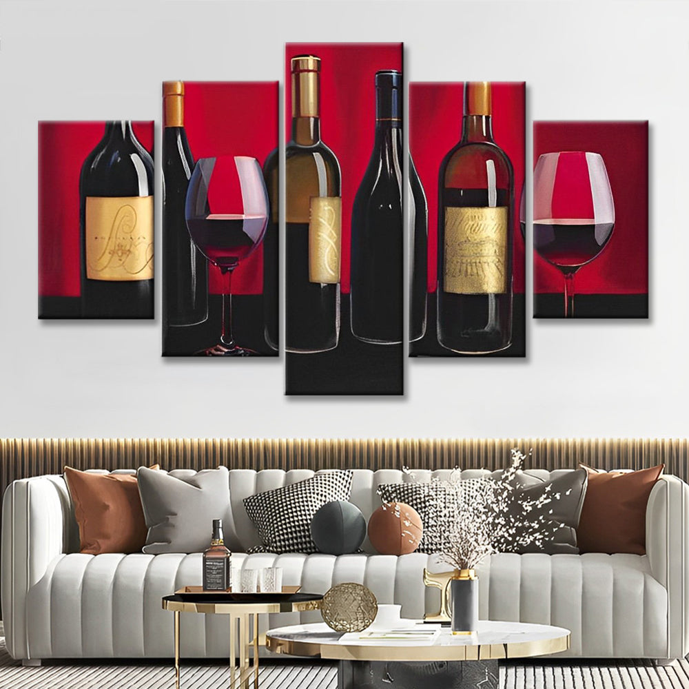 Diverse Soorten Alcohol 5 Platen Schilderen op Nummers