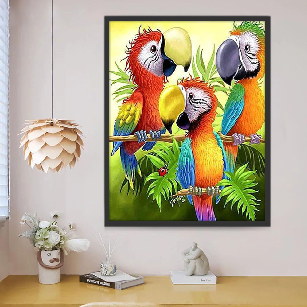 Drie Schattige Toekans Schilderen op Nummers