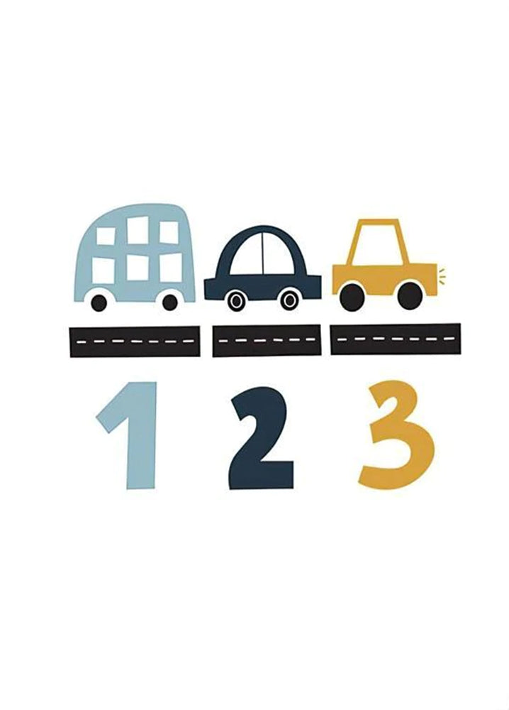Drie Soorten Auto's Kinderen Schilderen op Nummers