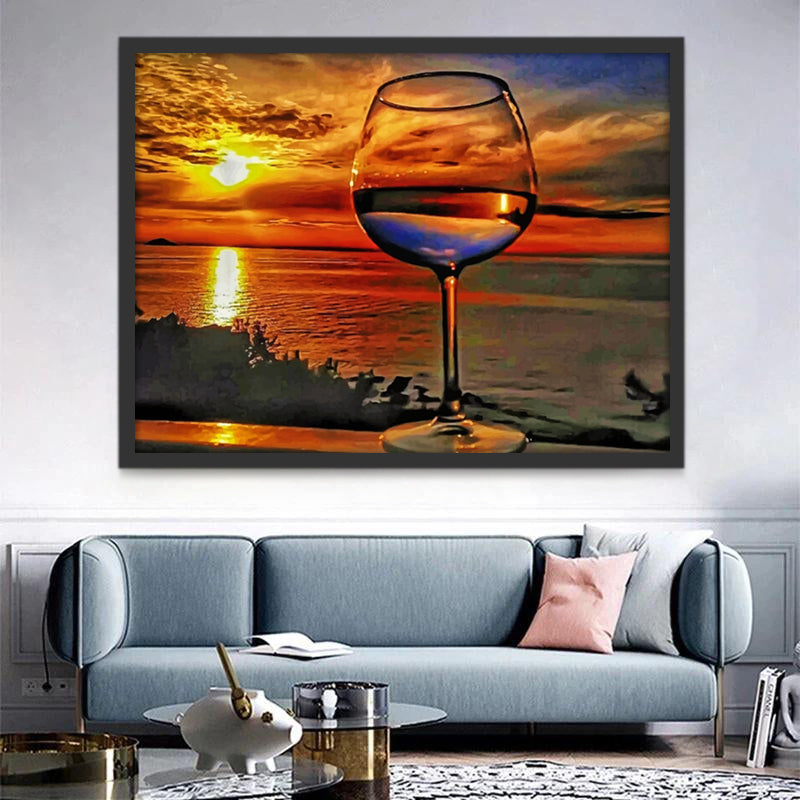Drinken op het Strand Schilderen op Nummers