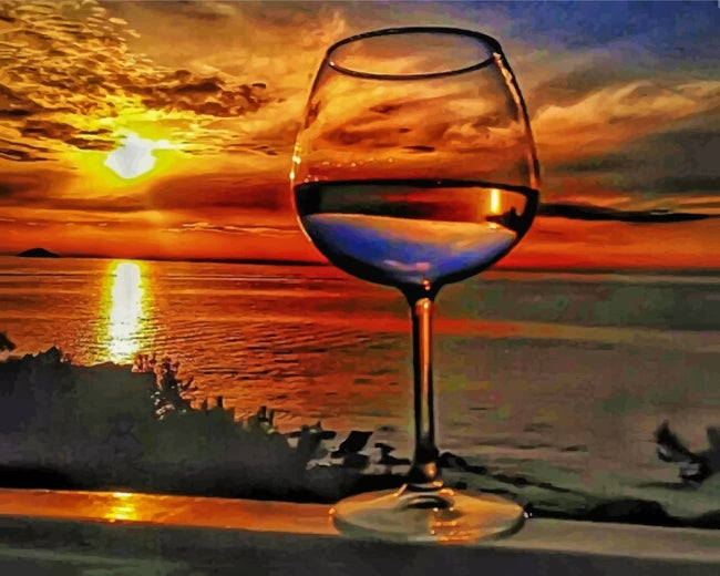 Drinken op het Strand Schilderen op Nummers