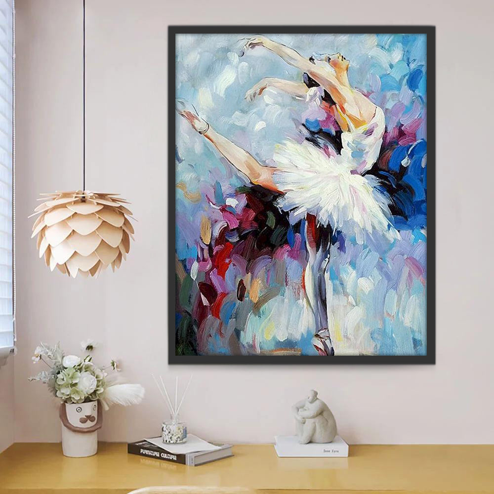 Dynamische Elegantie in Balletkunst Schilderen op Nummers