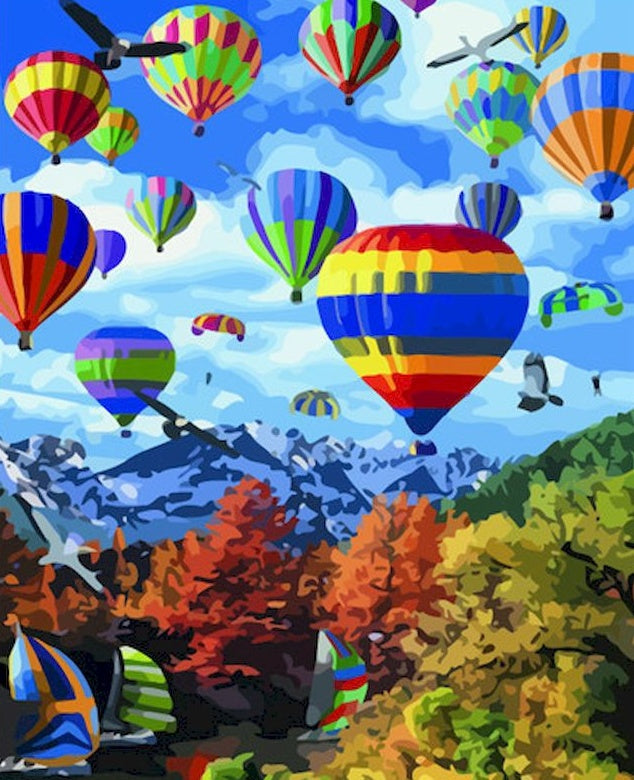 Dynamische Luchtballonnen Schilderen op Nummers