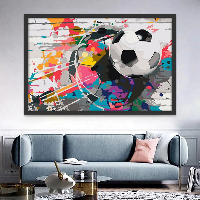 Dynamische Voetbalillustratie Schilderen op Nummers