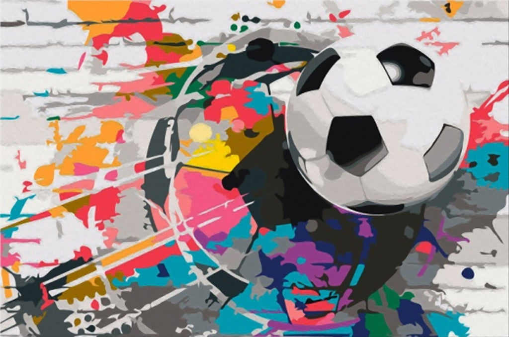 Dynamische Voetbalillustratie Schilderen op Nummers