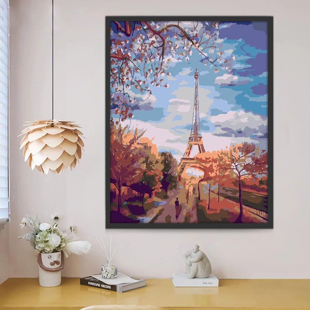 Een Aquarel van de Eiffeltoren Schilderen op Nummers