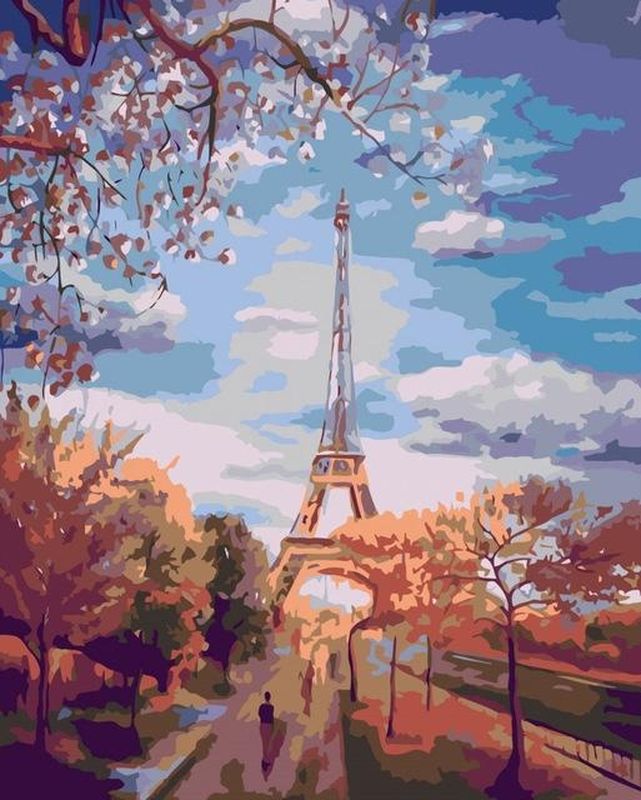 Een Aquarel van de Eiffeltoren Schilderen op Nummers