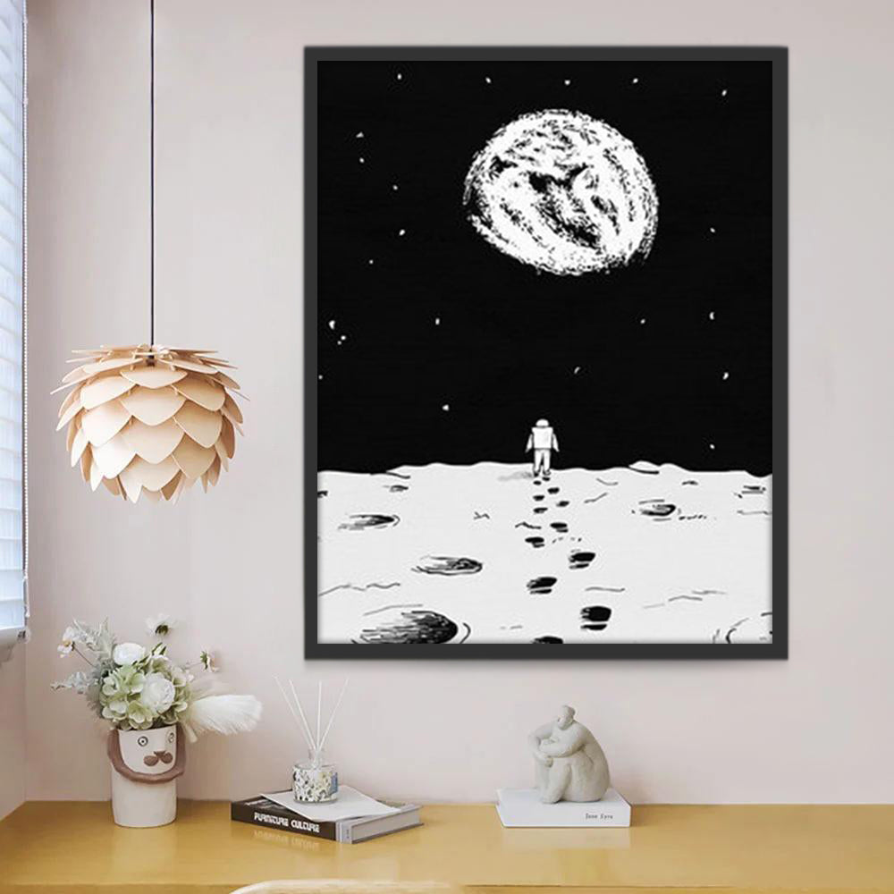 Een Astronaut op de Maan Schilderen op Nummers
