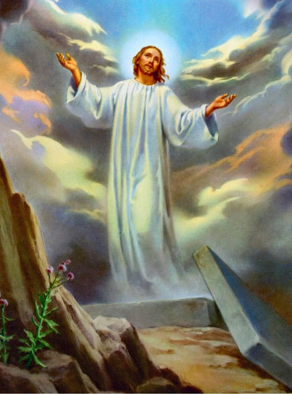 Een Christen die Staat en Zijn Handen Opent Christendom Schilderen op Nummers