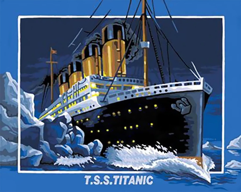 Een Dramatisch Tafereel van de Titanic bij Nacht Schilderen op Nummers