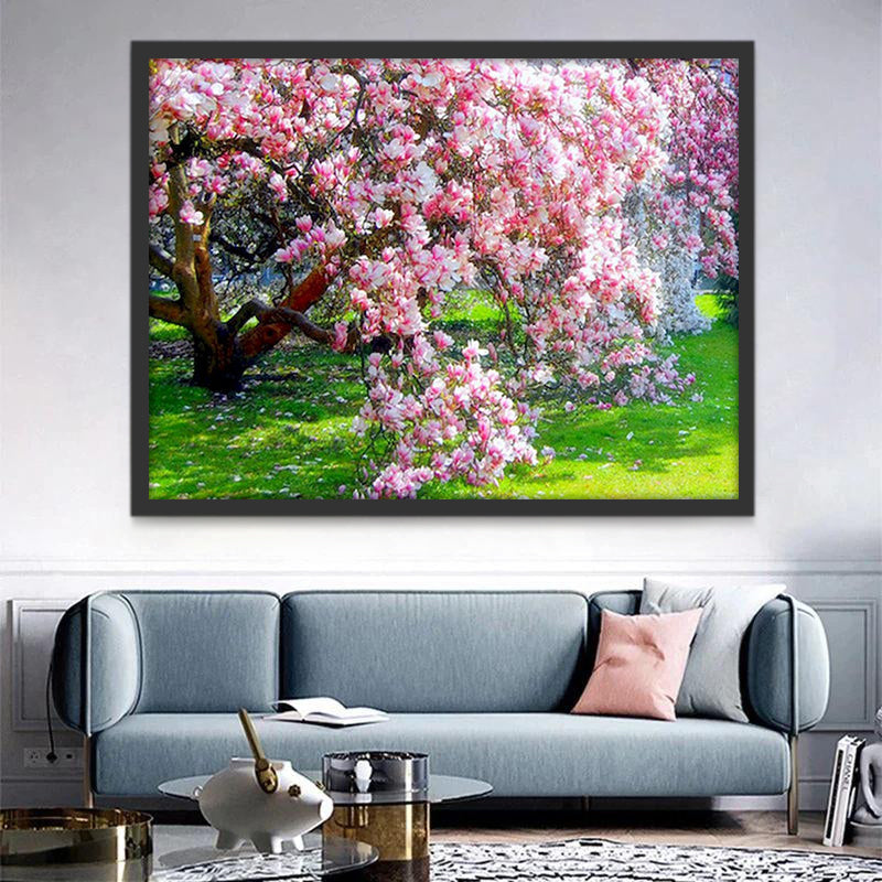 Een groot bos bloemen Schilderen op Nummers