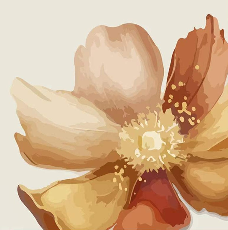 Een grote donker oranje bloem Schilderen op Nummers