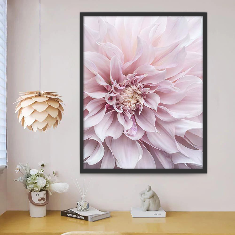 Een grote lichtroze bloem Schilderen op Nummers