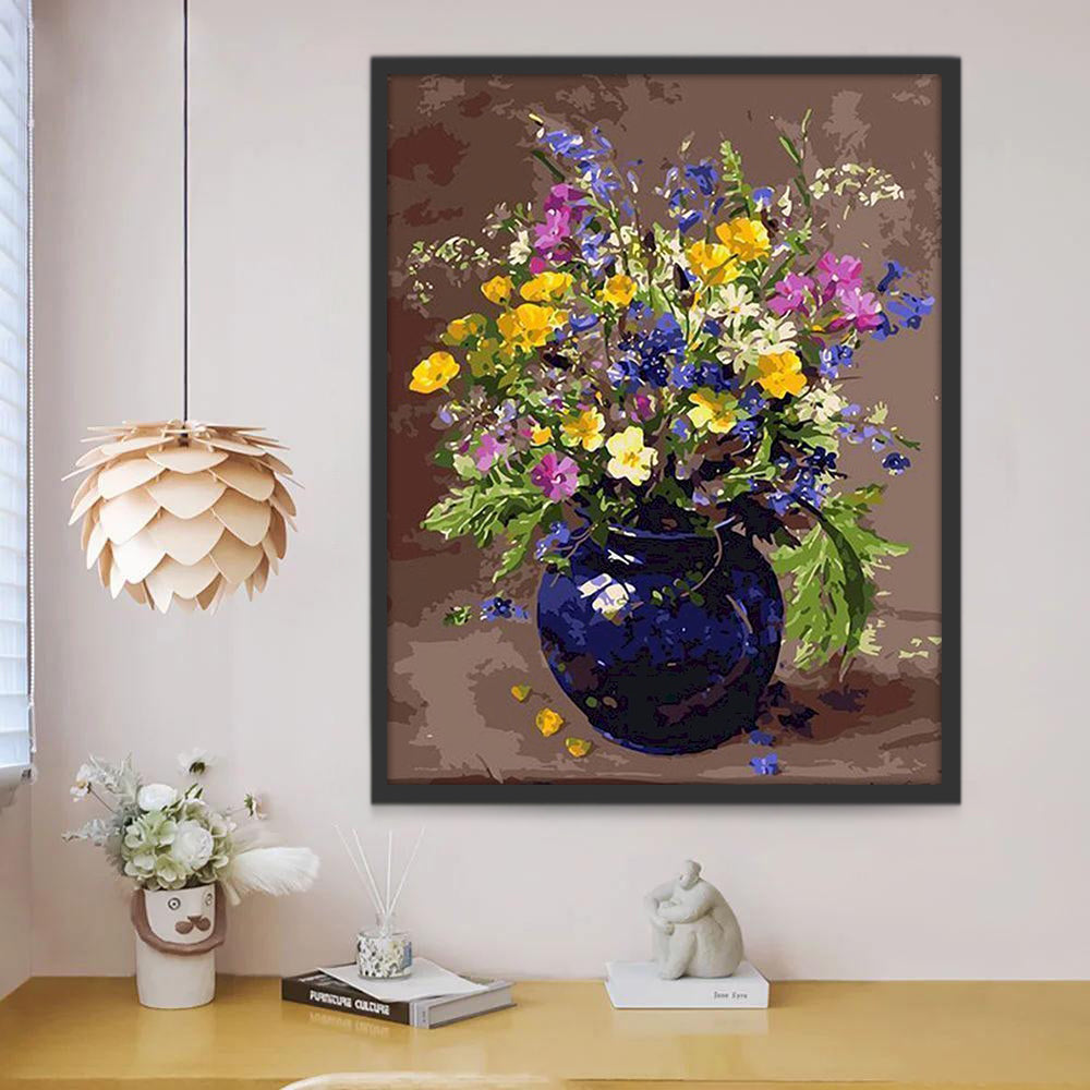 Een kleine pot bloemen Schilderen op Nummers