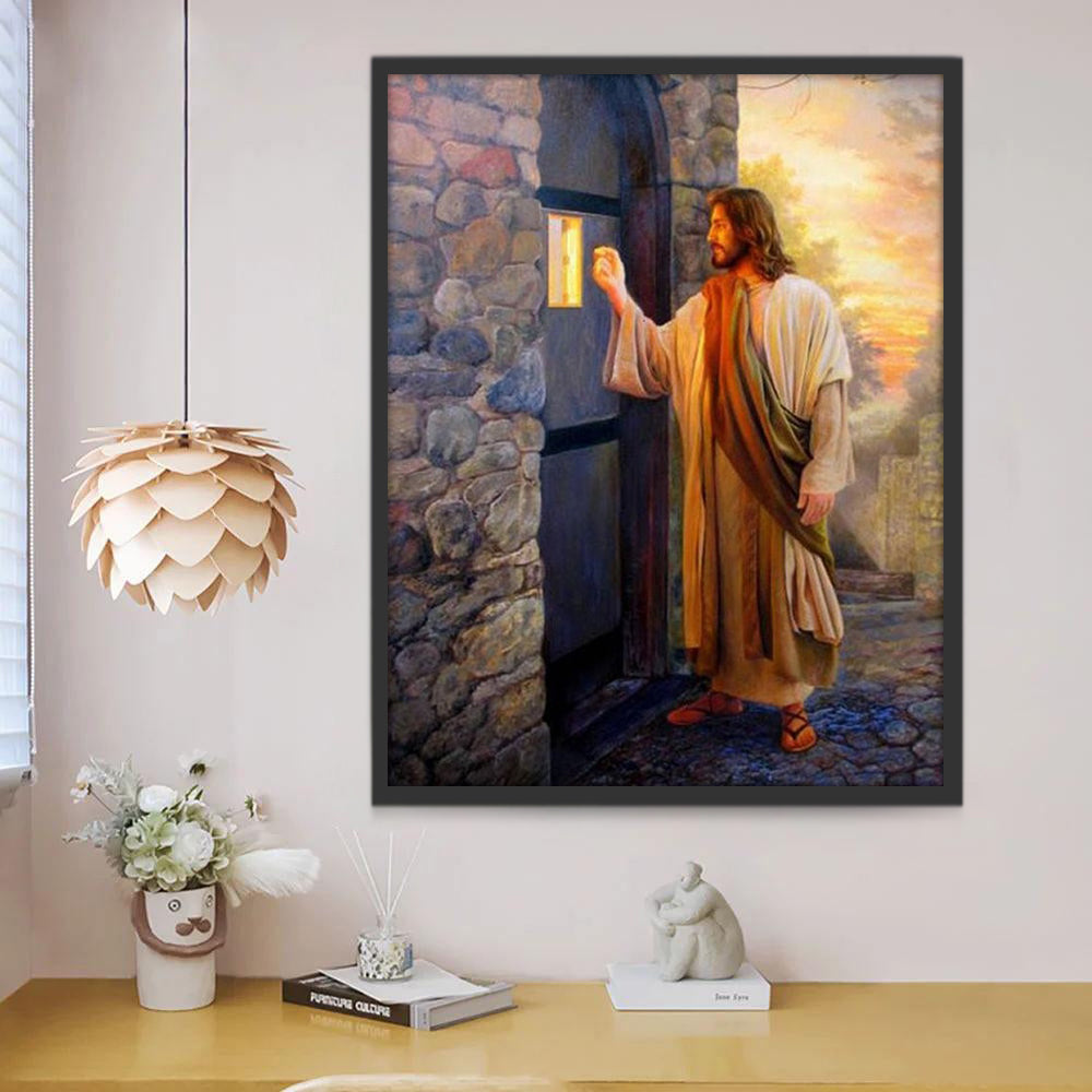 Een Langharige Bezoeker Christendom Schilderen op Nummers