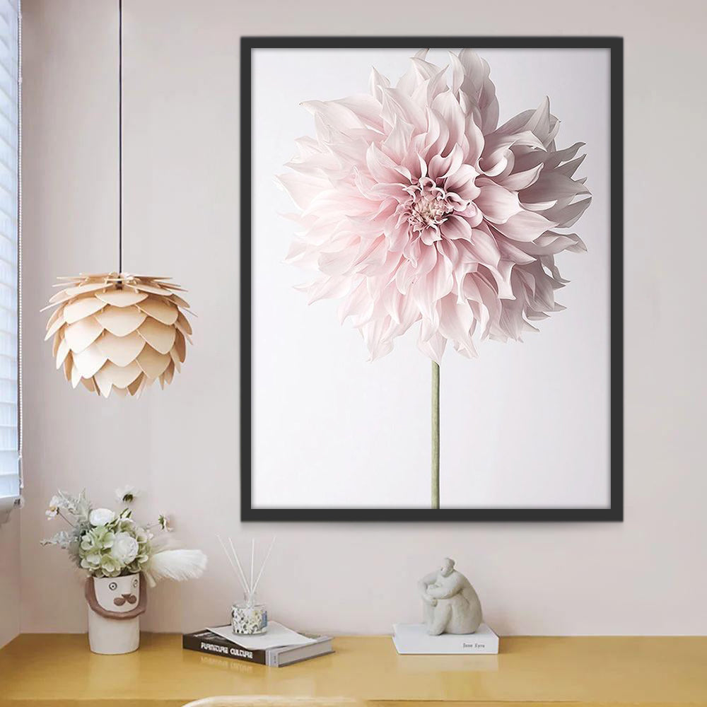 Een lichtroze chrysant Schilderen op Nummers