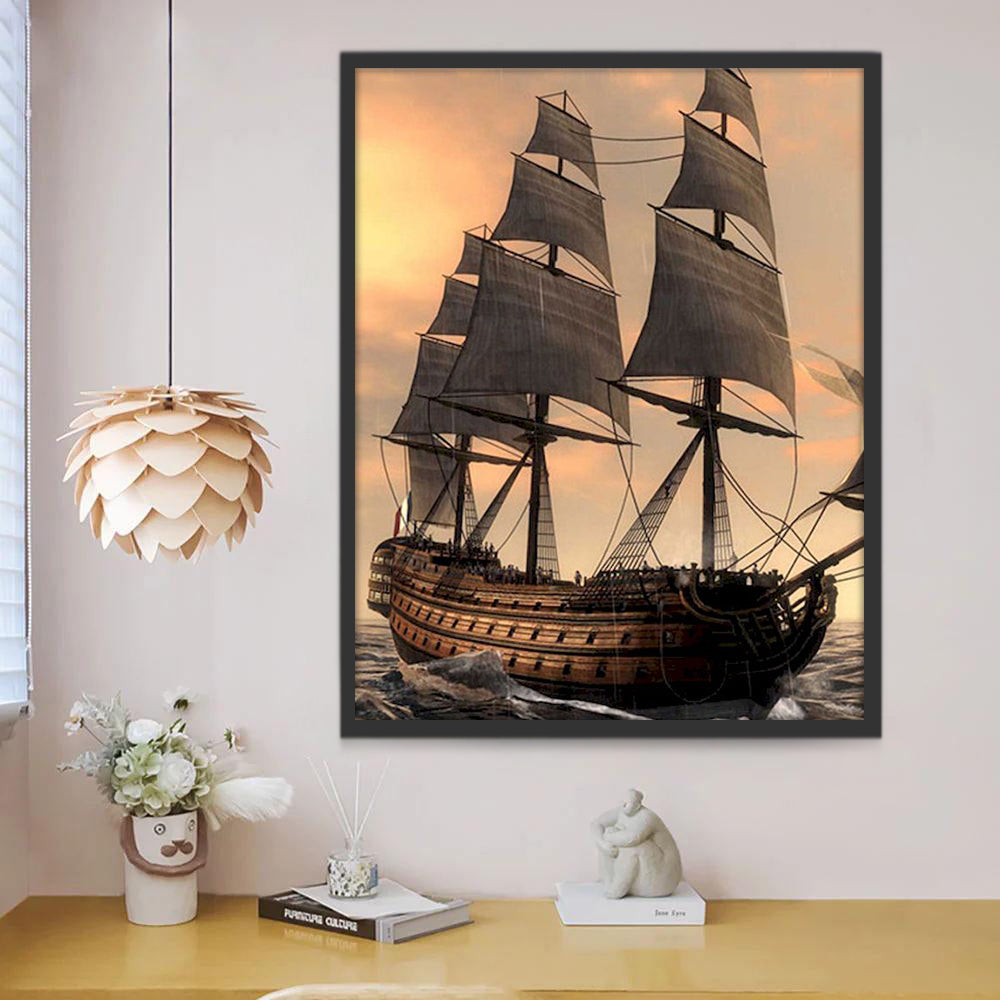 Een Majestueus Cruiseschip Schilderen op Nummers