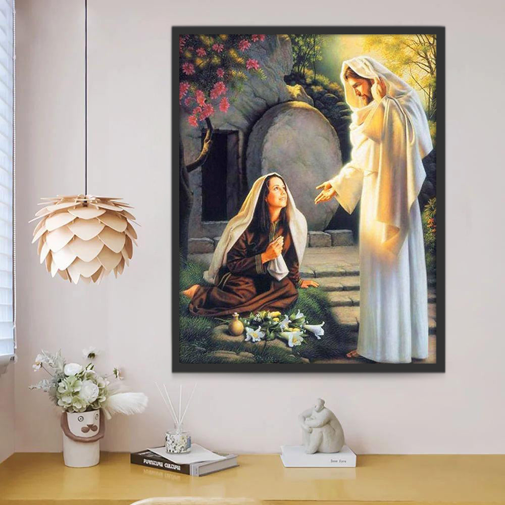 Een Man en een Vrouw Christendom Schilderen op Nummers