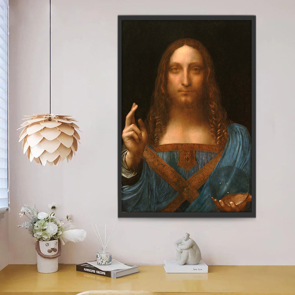 Een Man met Blauw Haar en Bruin Haar Christendom Schilderen op Nummers