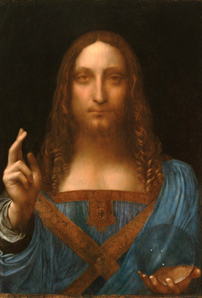 Een Man met Blauw Haar en Bruin Haar Christendom Schilderen op Nummers