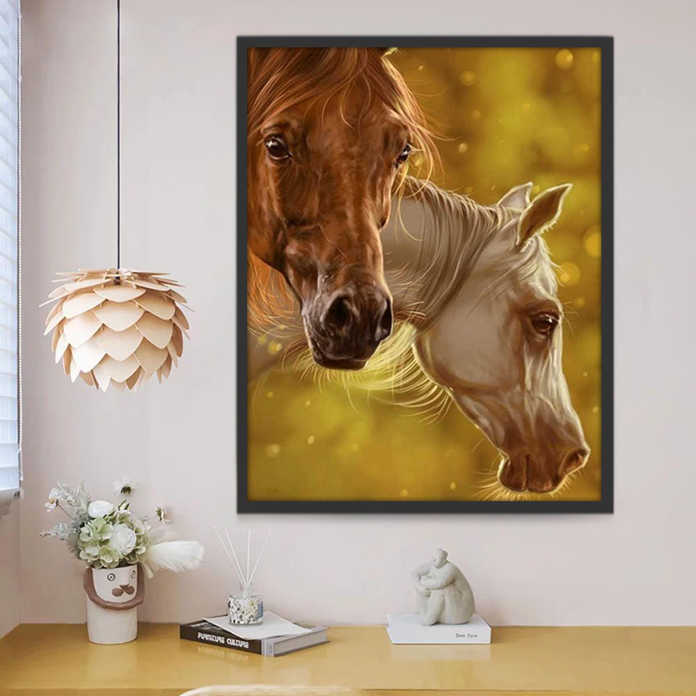 Een Paar Paarden Schilderen op Nummers